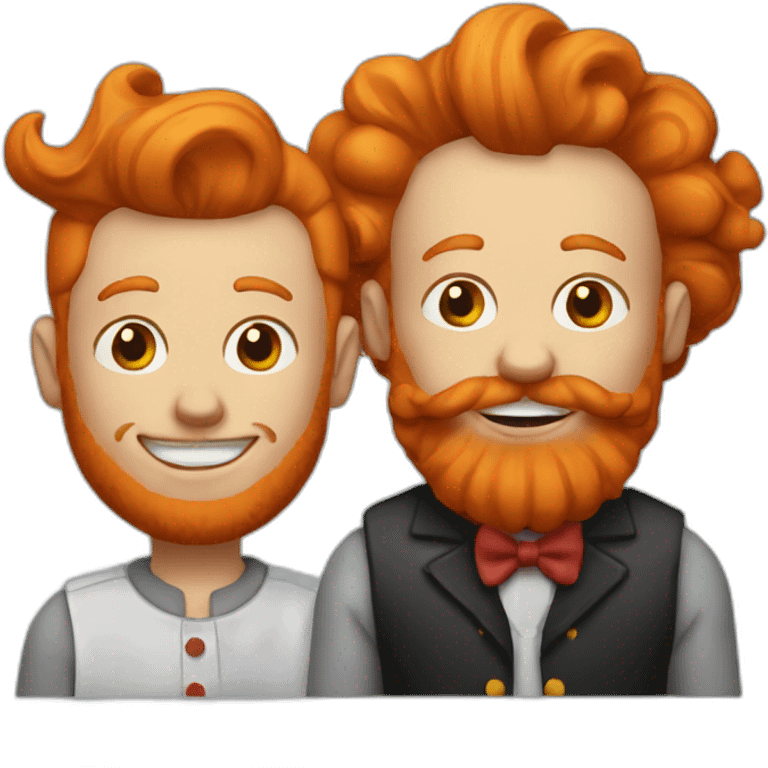 ginger clown with barber emoji