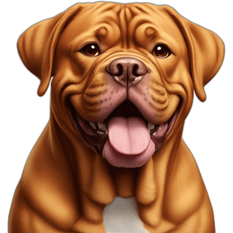 dogue de bordeaux smiling emoji