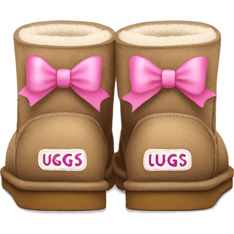 uggs with pink bows on the back emoji