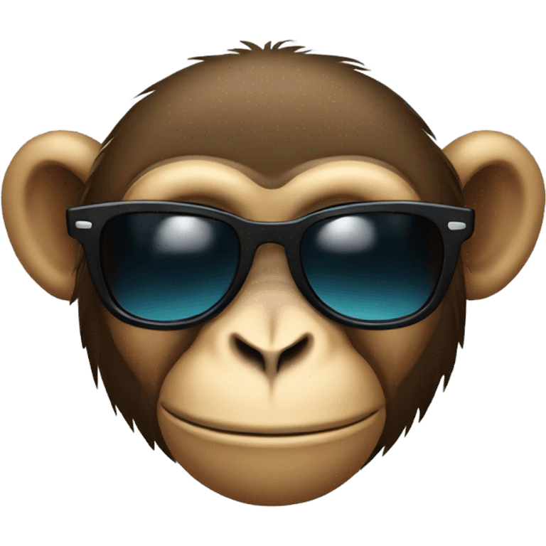 Monkey with sunglasses emoji