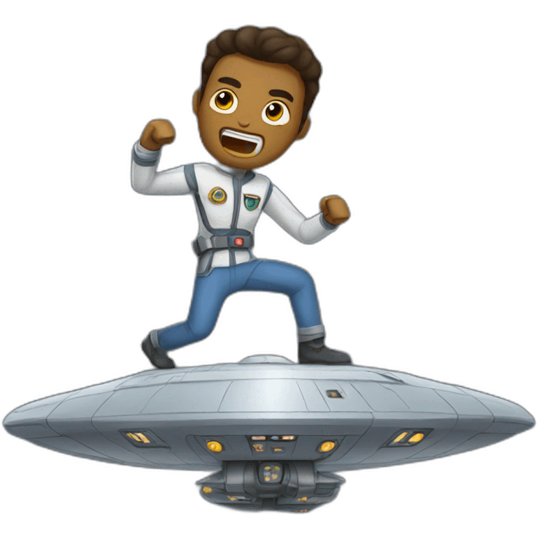 fight on a spaceship emoji