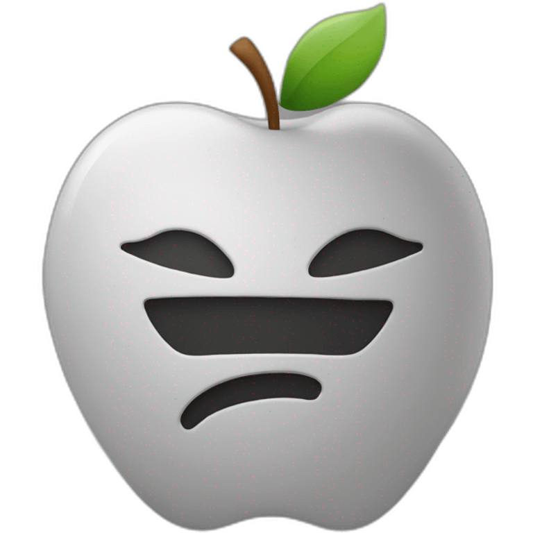 an apple emoji, a silohuette of a person, with a question mark on their face  emoji