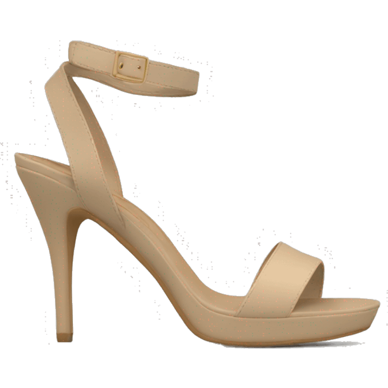 beige open toe heels with ankle strap emoji