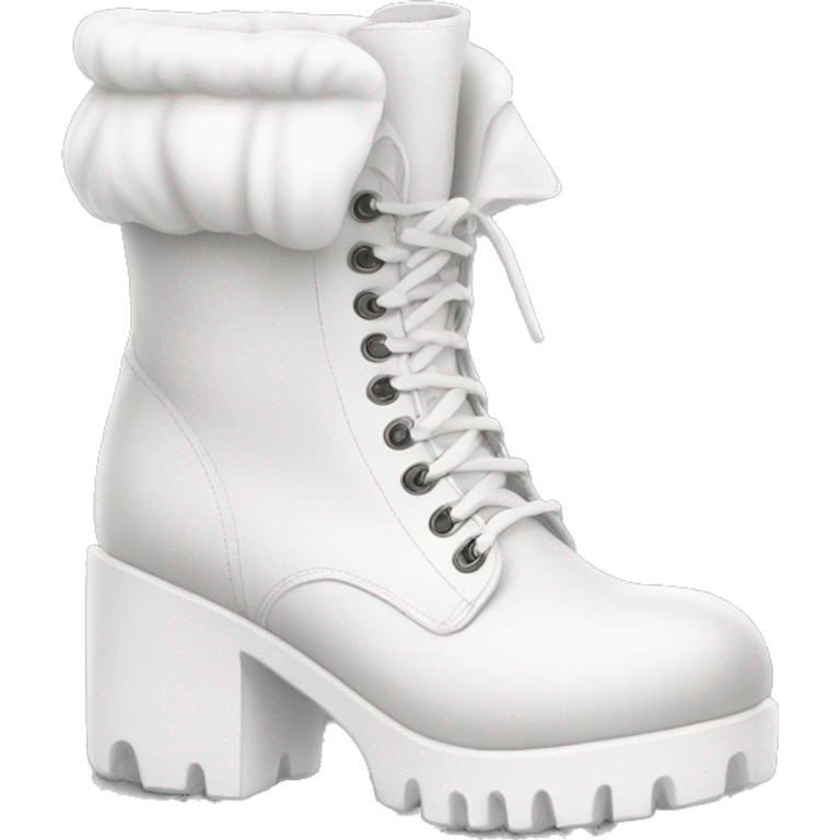 Puffy oversized chunky white boots emoji