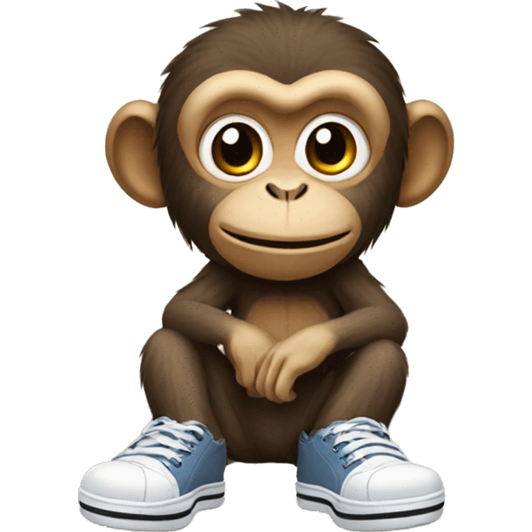 Monkey with shoes emoji