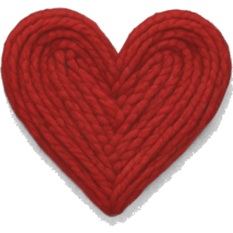 Cable knit heart emoji