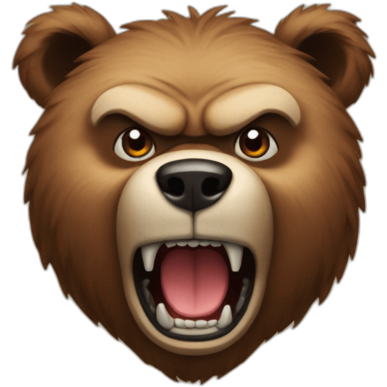 Angry bear emoji