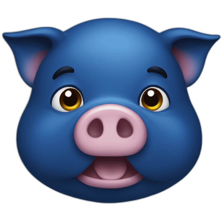 dark blue pig head emoji