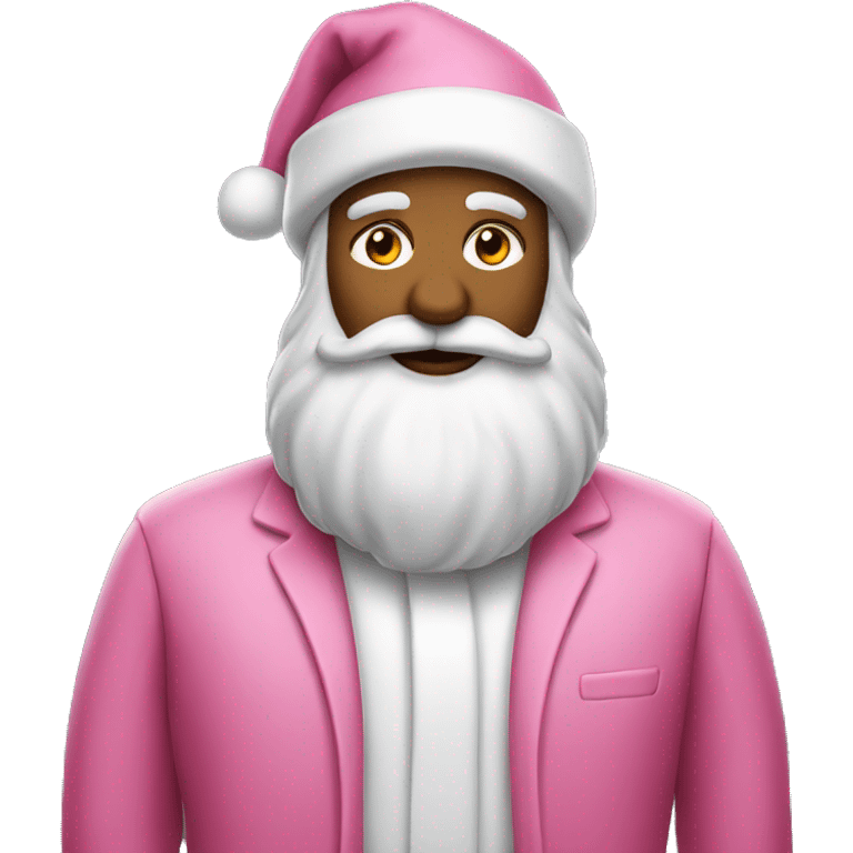 santa wearing a pink suit  emoji