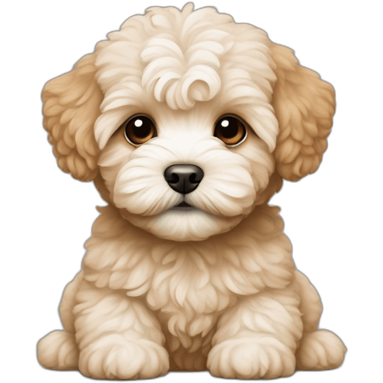 maltipoo pup light brown nose emoji