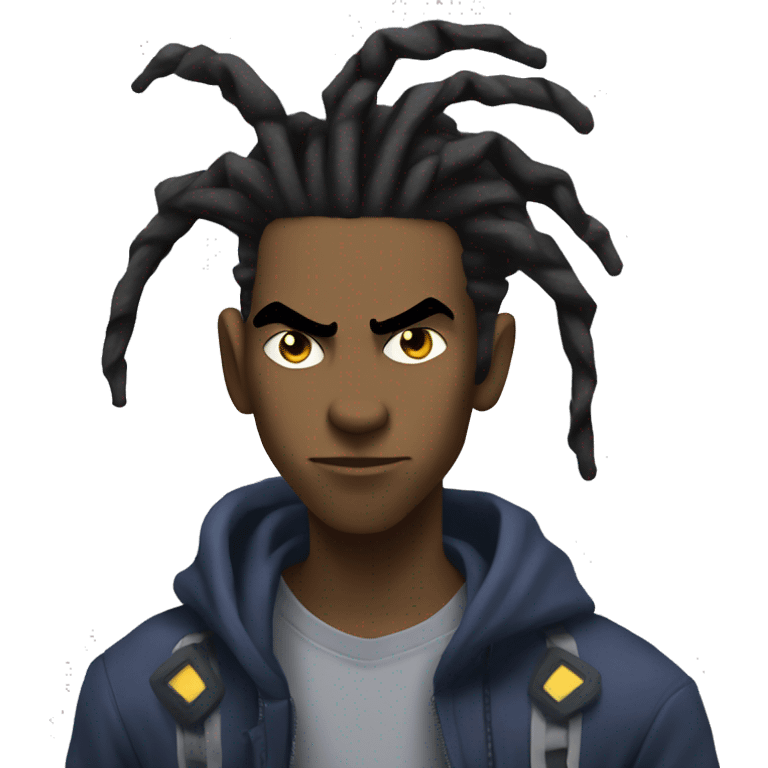 static shock with dreads going backwards  emoji