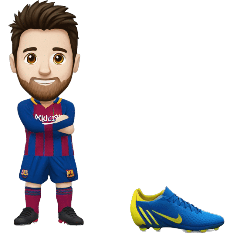 Messi besando su bota emoji