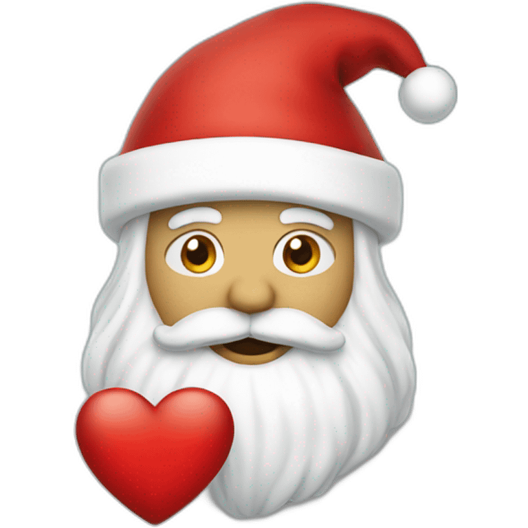 Santa with heart emoji