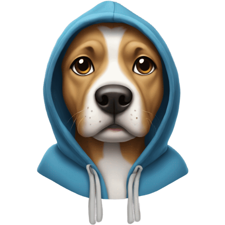 dog wearing hoodie emoji