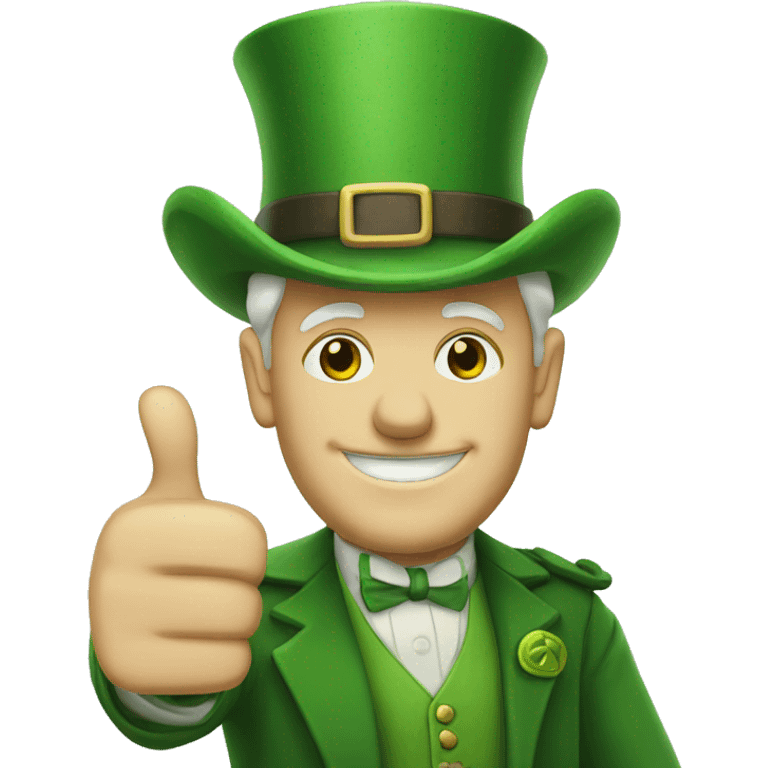 Irishman shows thumbs up emoji