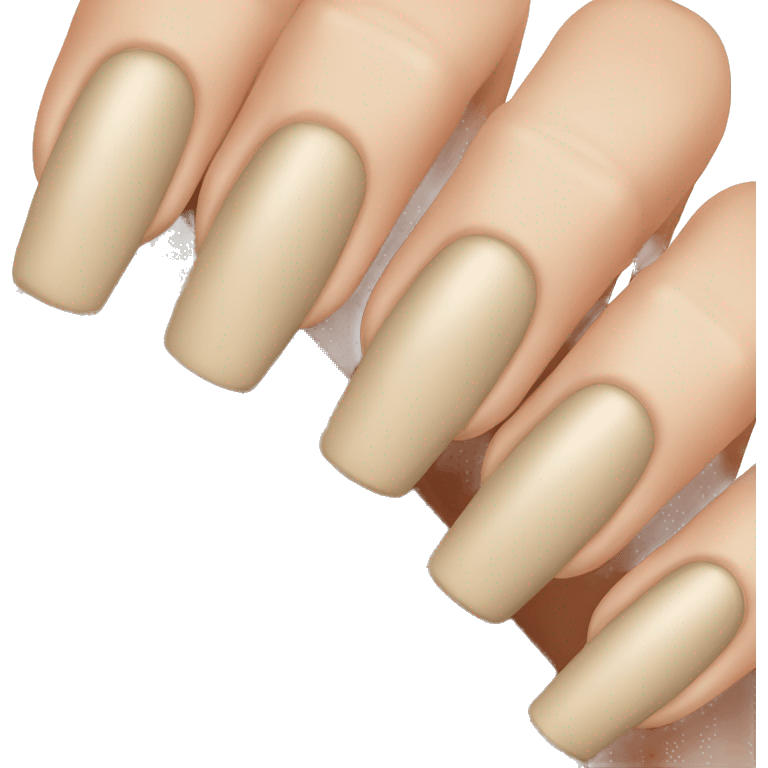 Beige Long nails emoji