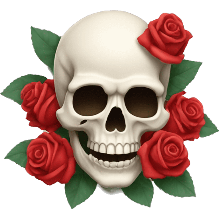 Skull with roses emoji