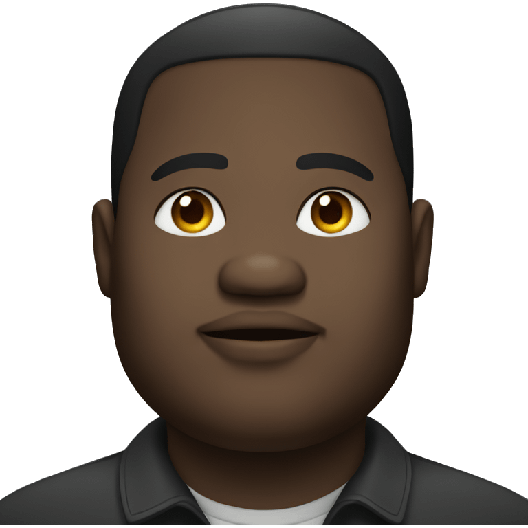 Fat black man emoji