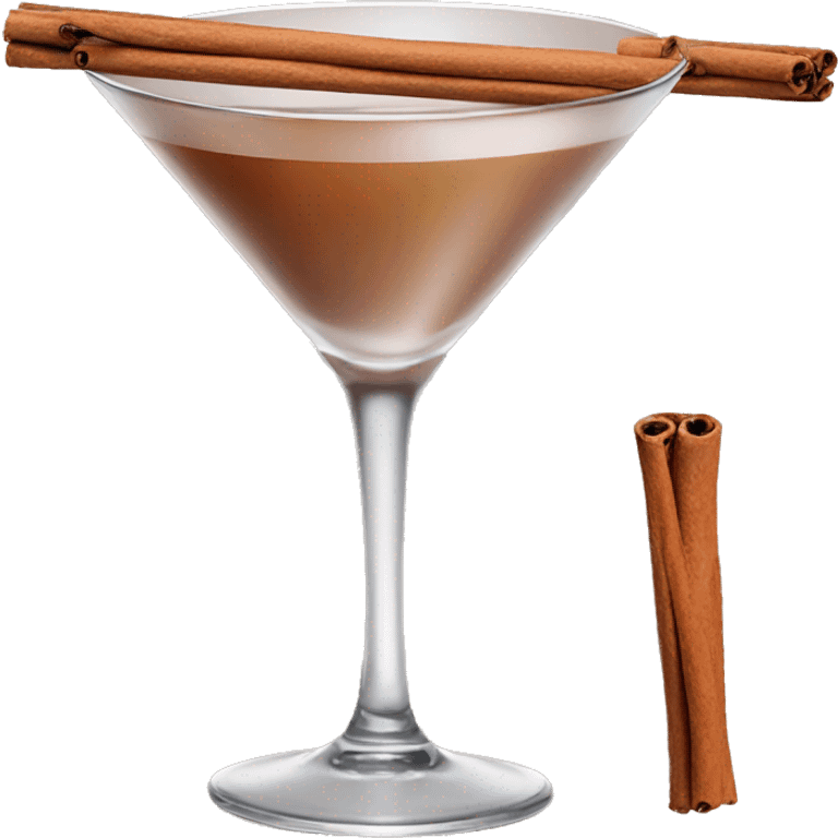 cinnamon martini with only 1 cinnamon stick emoji