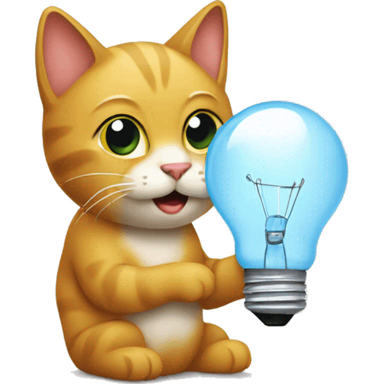 Cat fixing a lightbulb  emoji