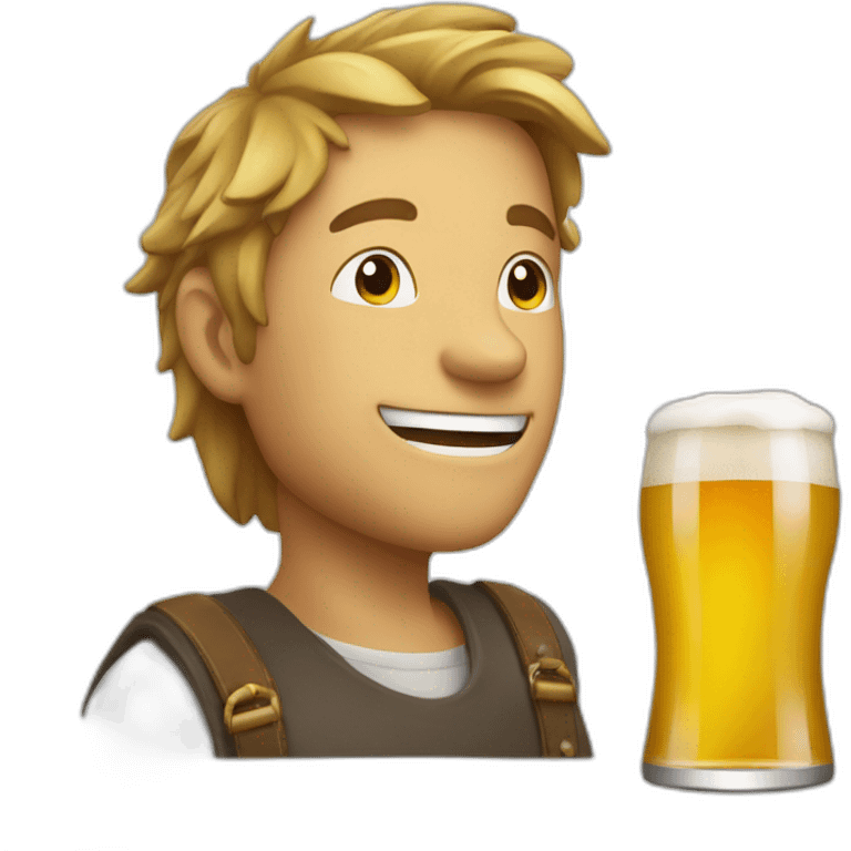 Chat qui boit une bière emoji