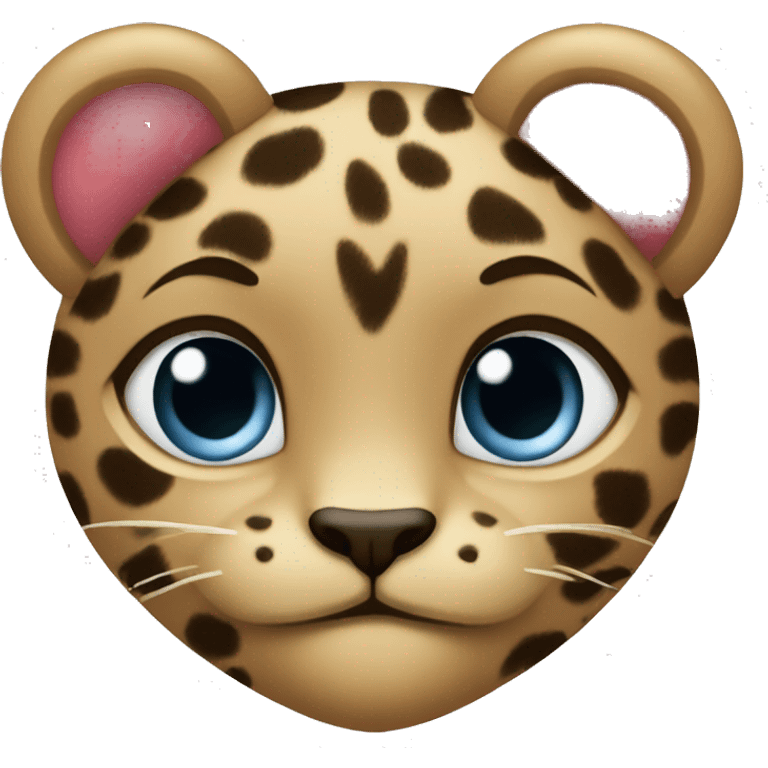 Heart with panter skin emoji