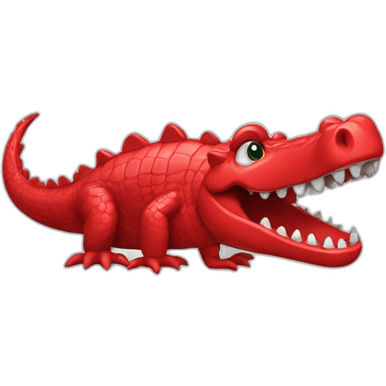 red crocodile with akimbo emoji