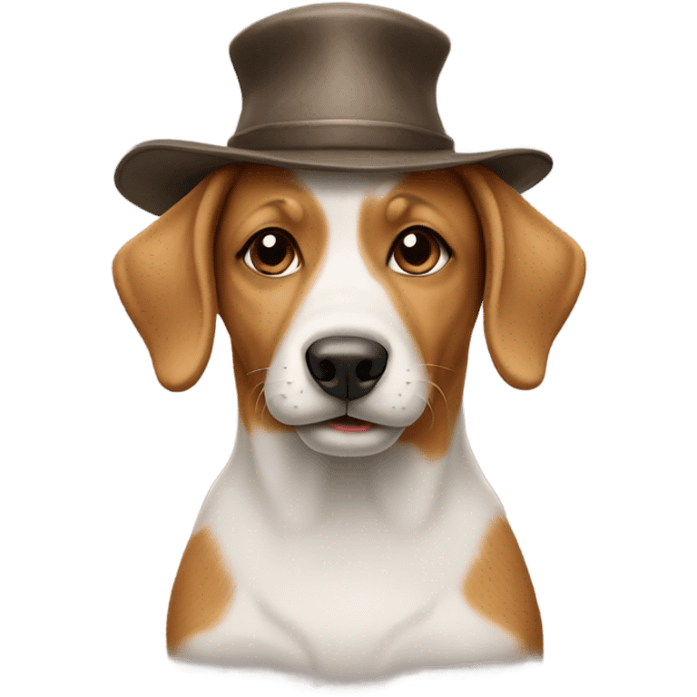 Dog wearing a hat emoji