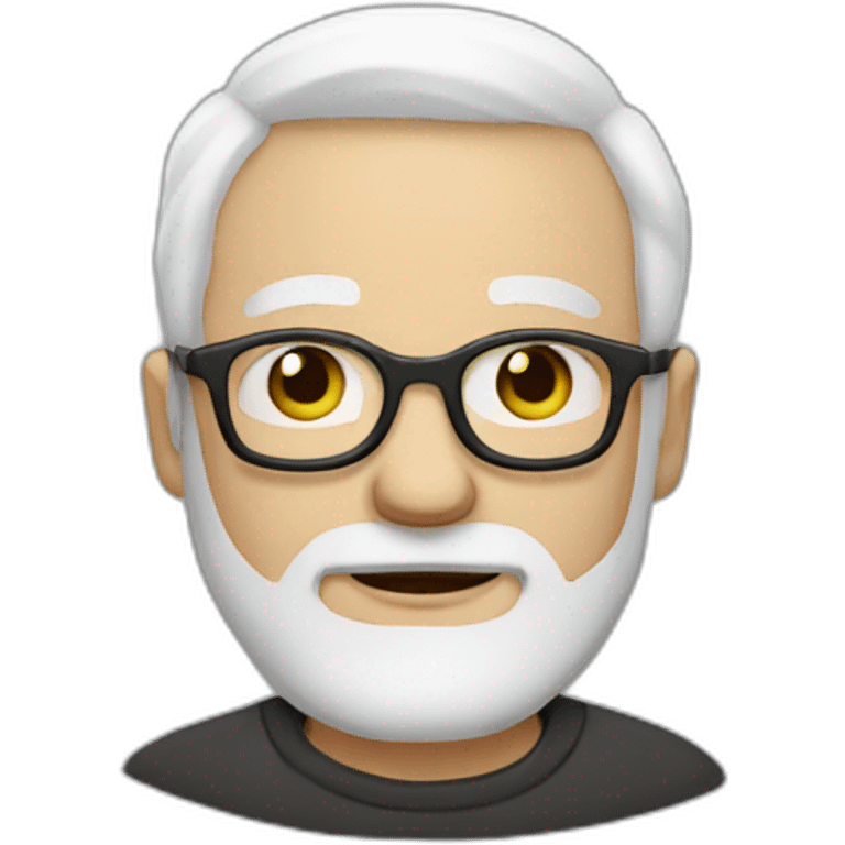 man white hair whaite beard glases emoji