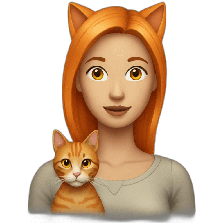 woman-with-orange-cat emoji