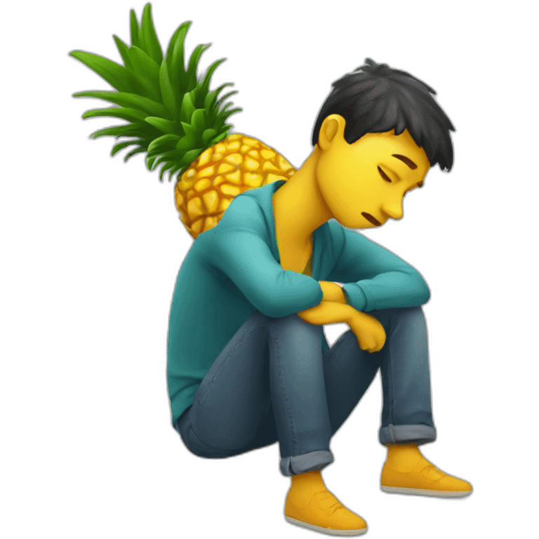 Depressed Pineapple Man emoji