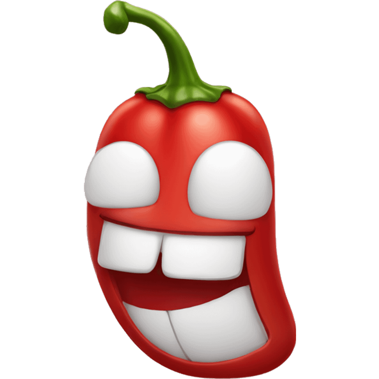 red chili pepper cute smiling emoji