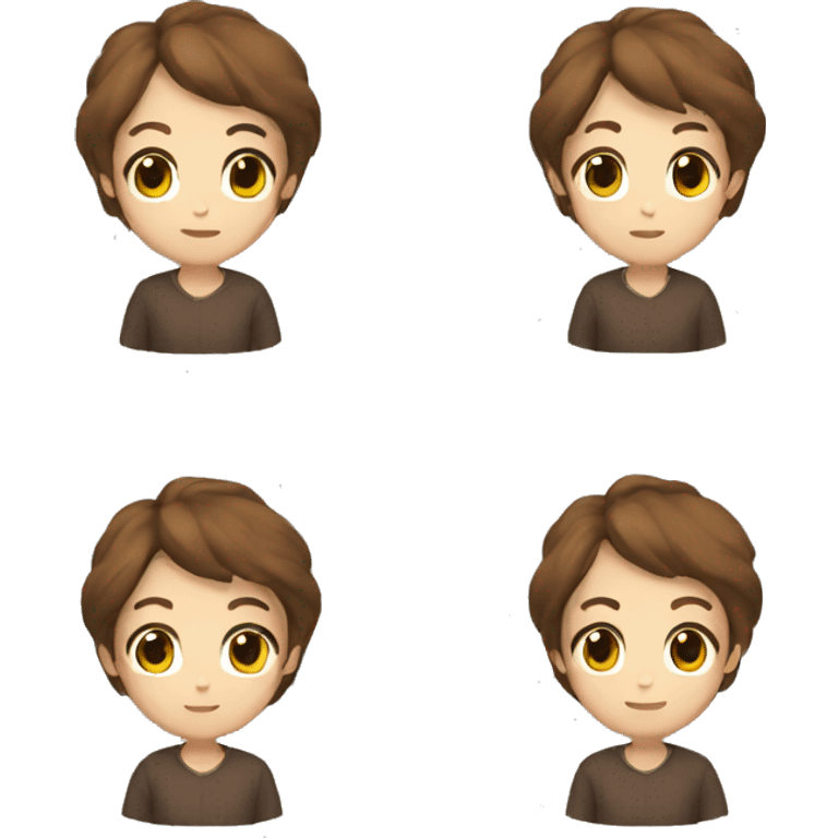 Mii with brown hair emoji