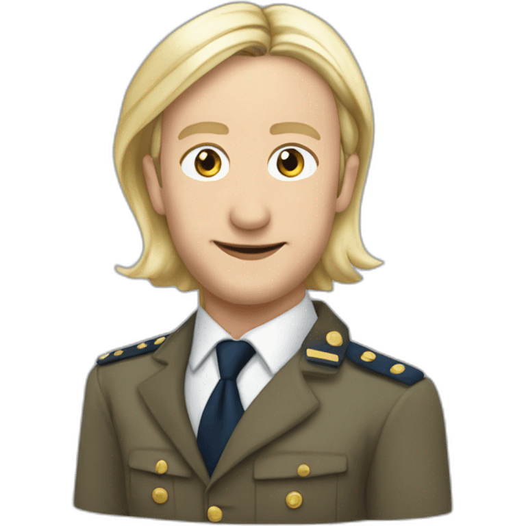 Macron saute Marine Lepen emoji