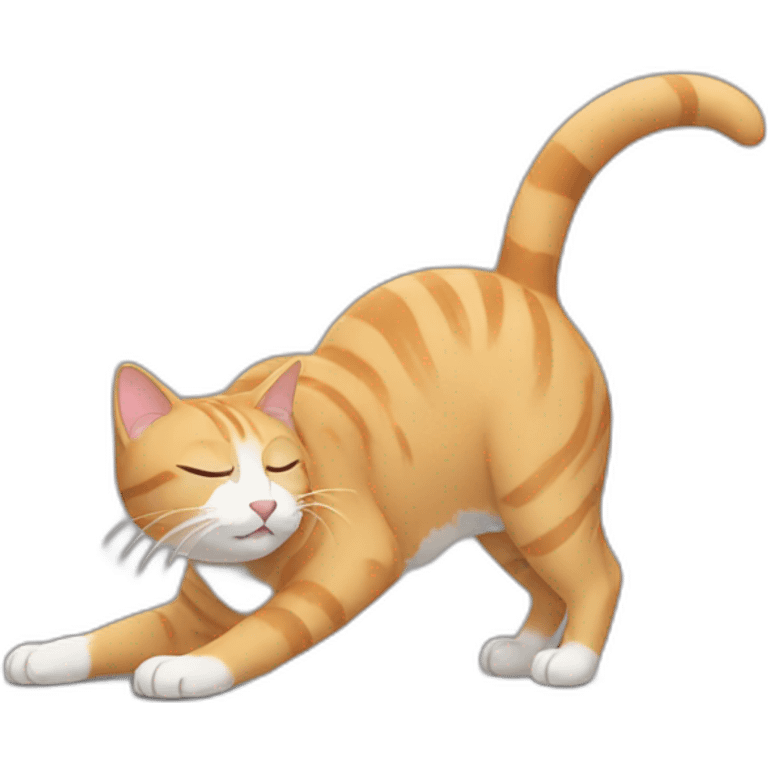 cat stretching emoji