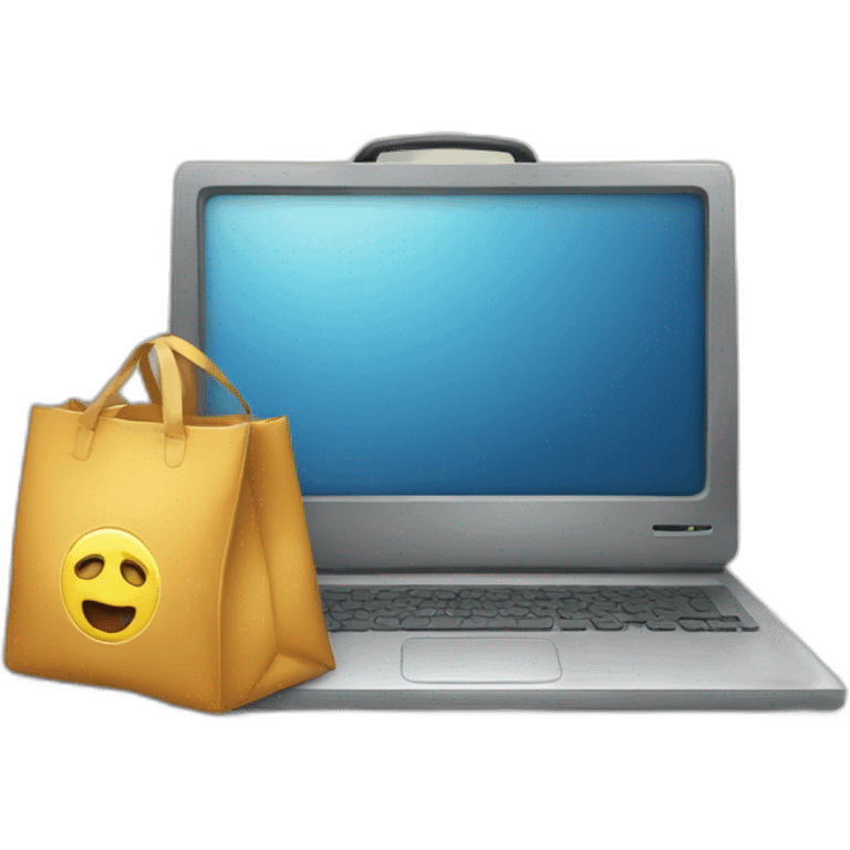 A BAG WITH COMPUTER emoji