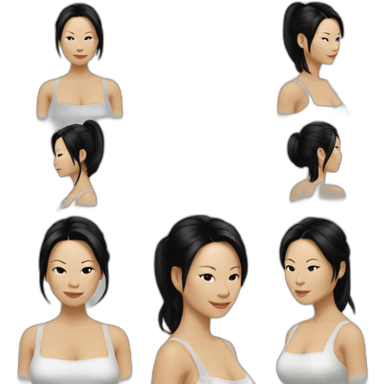 big chested Lucy liu emoji