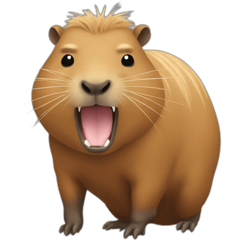 capybara with anger symbol emoji