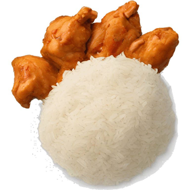 plate of rice and butter chicken  emoji