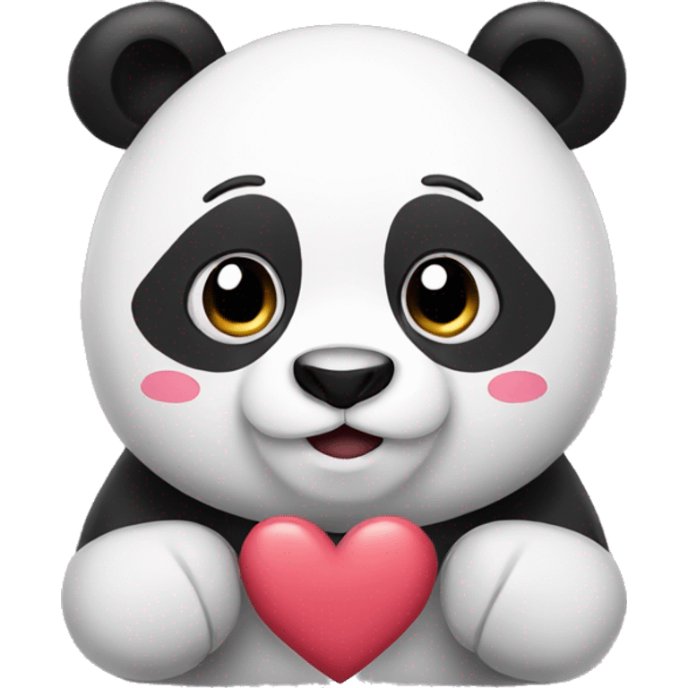 Panda with hearts emoji