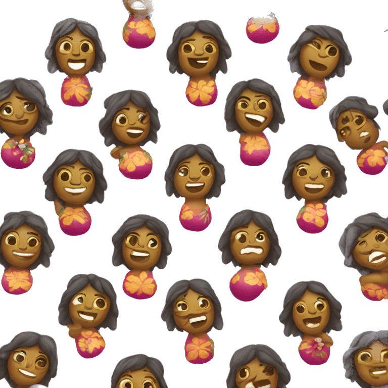 A Hawaiian woman with maracas emoji