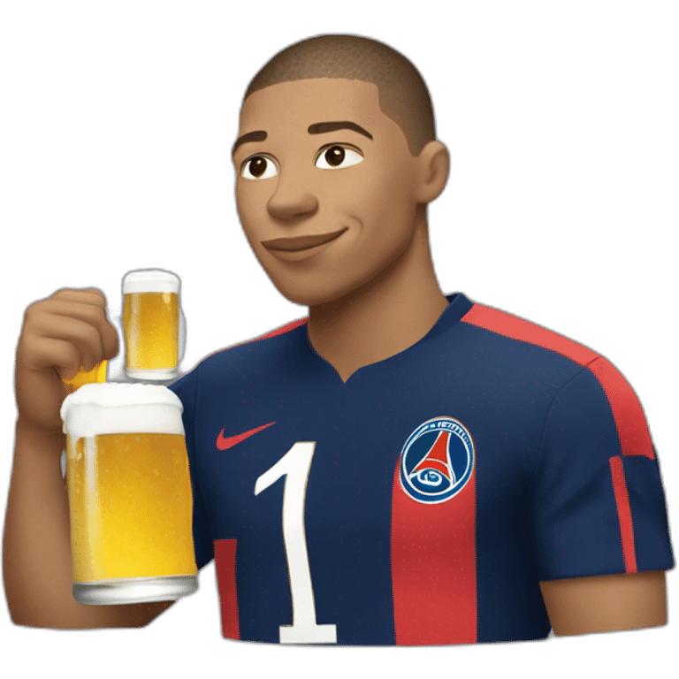 kylian mbappe drinking beer emoji