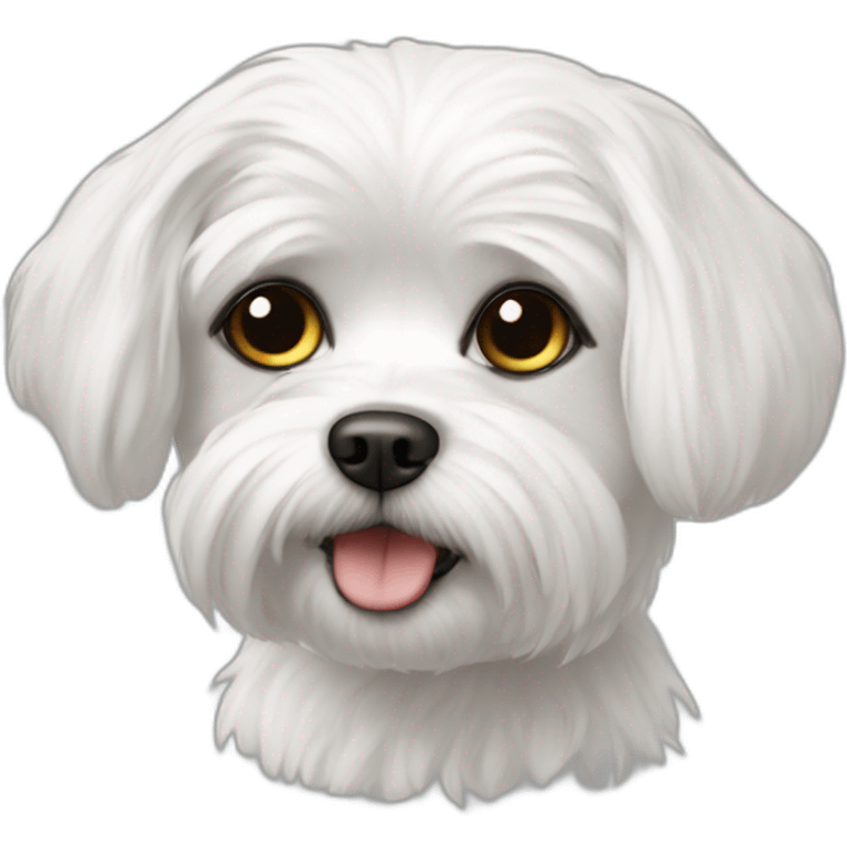 Maltese with black eyes emoji