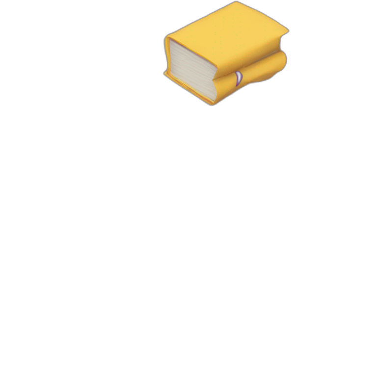 Yellow and purple books open emoji