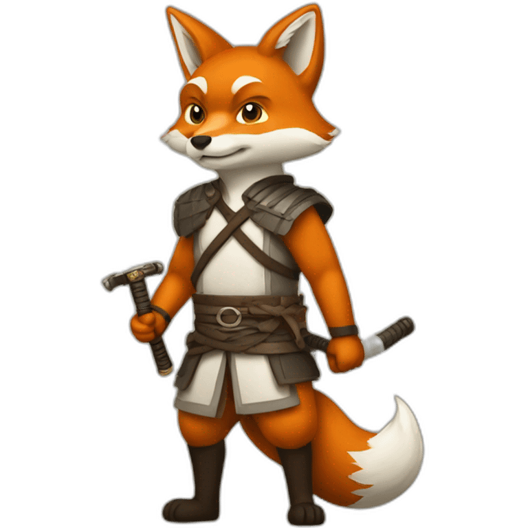 Fox-whith-two-katana emoji