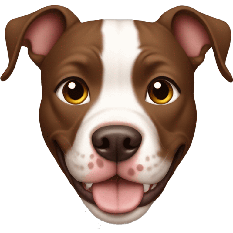 All brown Pitbull female smile  emoji