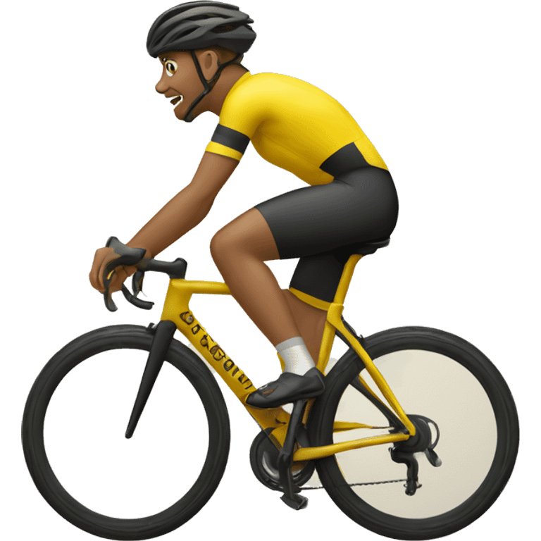 Cycliste avec maillot jaune emoji