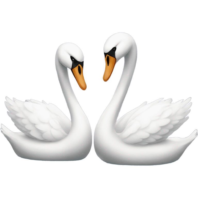 Two swans  emoji