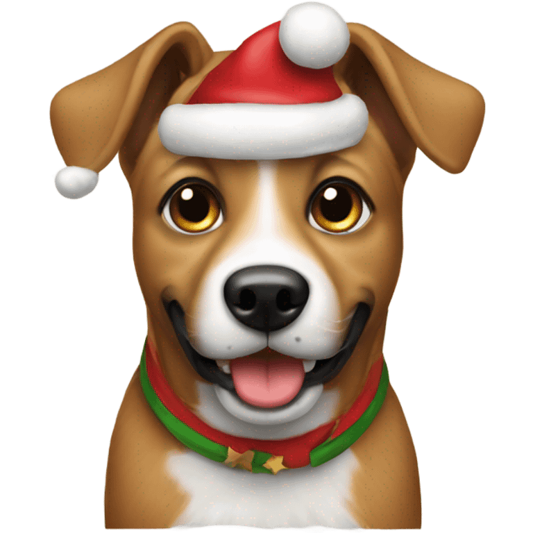 Christmas dog emoji