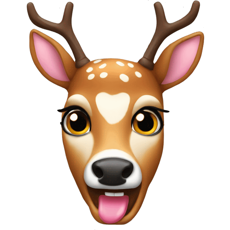 deer drinking dunkin coffeee emoji